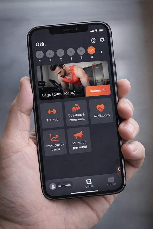 App de treino personalizado com plano e vídeos